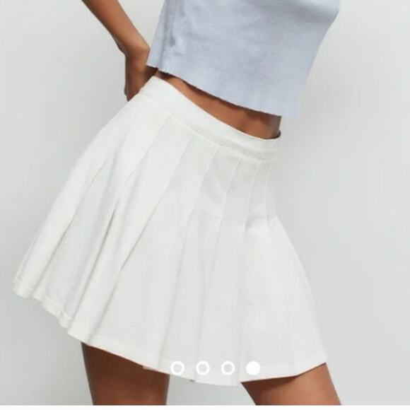 Urban Outfitters Dresses & Skirts - White pleated tennis mini skirt Urban Outfitters light academia preppy twee
